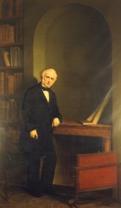 Porträt von Alessandro Manzoni. Gemälde von De Notaris. Mailand Manzoni Haus. von Carlo De Notaris