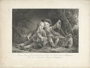 Zwei Jungen mit Murmeltier