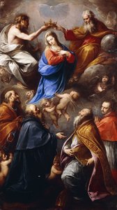 Die Krönung der Jungfrau mit den Heiligen Petrus, Paulus, Ambrosius und Karl Borromäus