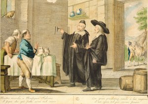 Priester Arlotto, von Carlo Lasinio (1759-1838), kolorierte Gravur