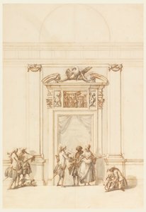 Entwurf für das Nordportal, Grand Gallery, Villa Albani, Rom, Italien von Carlo Marchionni