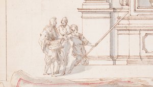 Entwurf für einen Altar: Erhebung, mit Trompe-l