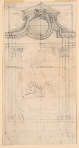 Entwurf eines Grabmals für ein Kloster, ca. 1745 von Carlo Marchionni