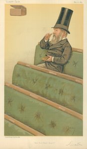 Mr. Charles Nicholas Warton, Hear Hear Hear Hear, 10. Mai 1884, Vanity Fair Karikatur von Carlo Pellegrini