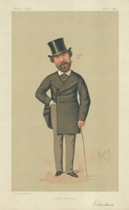 Mr. Henry Du Pre Labouchere, Bescheidene Zuversicht, 7. November 1874, Vanity Fair Karikatur von Carlo Pellegrini