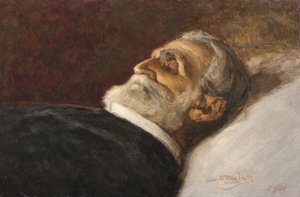 Der Komponist Giuseppe Verdi auf seinem Sterbebett