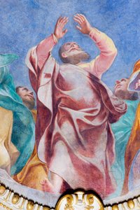 Herabkunft des Heiligen Geistes auf die zwölf Apostel (Detail), ca. 1575