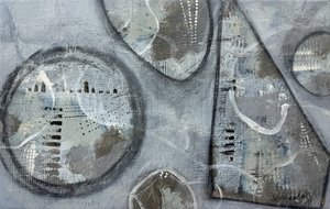 Texturierte graue Formen