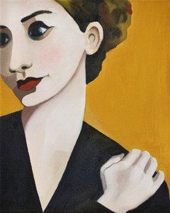 Elegante Frau Rote Lippen von Caroline Roberts
