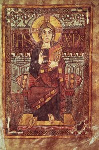NAL 1203 fol.3 Christus in Majestät, aus dem Godescale-Evangelium, c.781-783 n. Chr. von Carolingian School