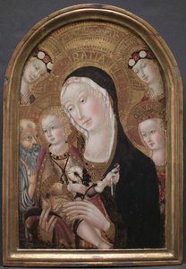 Jungfrau und Kind mit dem Heiligen Hieronymus und der Heiligen Katharina von Alexandrien, ca. 1450