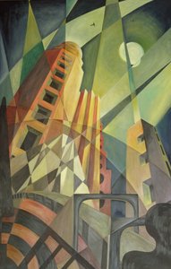 Stadt in Lichtsplittern
