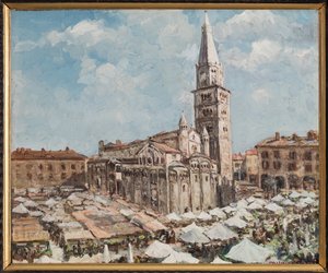 Piazza Grande in Modena von Casimiro Jodi