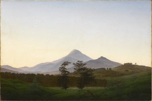 Böhmische Landschaft von Caspar David Friedrich