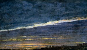 Wolkiger Abendhimmel von Caspar David Friedrich