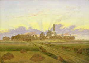 Morgendämmerung in Neubrandenburg von Caspar David Friedrich