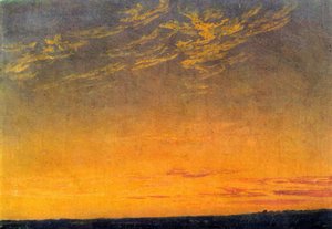 Abend mit Wolken von Caspar David Friedrich von Caspar David Friedrich