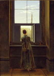 Frau am Fenster von Caspar David Friedrich