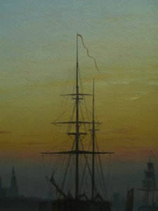 Der Greifswalder Hafen (Detail) von Caspar David Friedrich