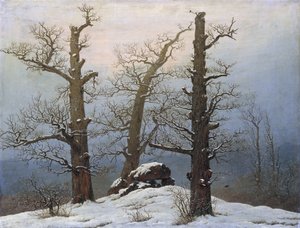 Hünengrab im Schnee von Caspar David Friedrich