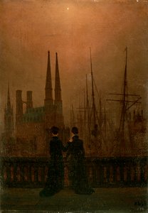 Hafen bei Nacht Schwestern, 1818-1820