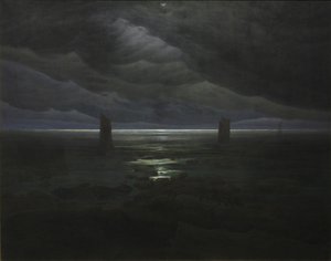 Meeresküste im Mondlicht von Caspar David Friedrich