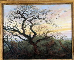 Der Baum mit Krähen von Caspar David Friedrich