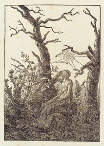 Die Frau mit dem Spinnennetz von Caspar David Friedrich