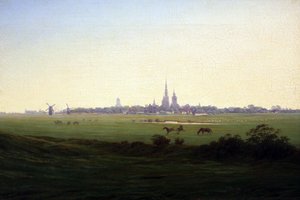 Wiesen bei Greifswald von Caspar David Friedrich