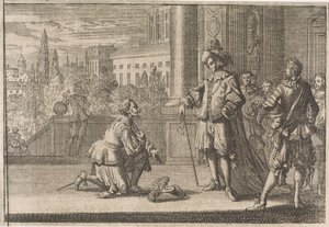 Karl IV., Herzog von Lothringen, kniet vor Ludwig XIII., 1641