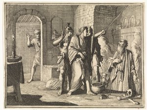 Saul bei der Hexe von Endor von Caspar Luyken