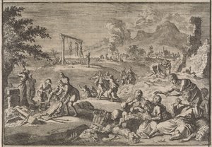 Die Hungersnot in Deutschland, 1637, 1701 von Caspar Luyken