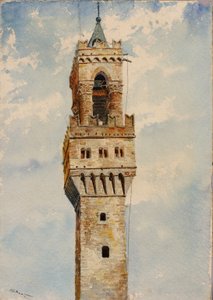Turm des Palazzo Vecchio, Florenz, Italien, 1880