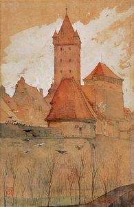 Türme von der Stadtmauer, Nürnberg, 1897