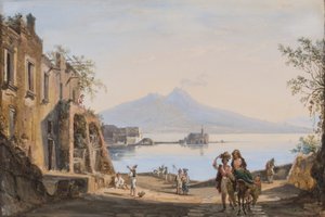 Blick auf den Vesuv von der Mergellina, ca. 1845