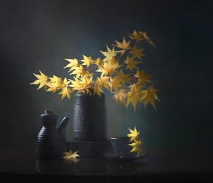 Goldener Ahorn Stillleben