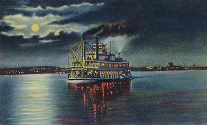 Mondschein am Ohio River, Louisville, Ky., 1942 von Caufield and Shook
