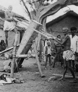 Einheimische Säger, Indien, ca. 1927-1931