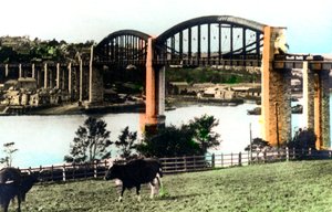 Die Royal Albert Brücke, Saltash, Cornwall, 1926 von Cavenders Ltd