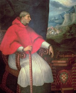 Porträt von Kardinal Francisco Ximenez de Cisneros (1437-1517) von Caxesi or Caxete Eugenio Caxes