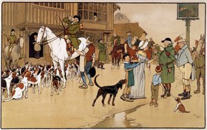 Pause im Gasthaus während einer Hasenjagd von Cecil Charles Windsor Aldin