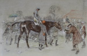 Den Gewinner führen, während die Buchmacher jubelten, ca. 1920-25