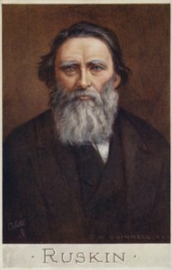 John Ruskin (1819-1900), englischer Schriftsteller, Kunstkritiker, Künstler und Sozialdenker