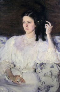 Sita und Sarita, oder junges Mädchen mit einer Katze, 1893-94