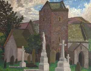 Llangenith Kirche, Südwales, ca. 1930 von Cedric Morris