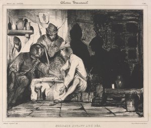 Soldaten beim Würfelspiel, 1900er Jahre