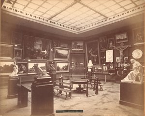 Ansicht des Kunstanbaus im spanischen Abschnitt der Centennial-Ausstellung