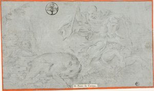 Kopie einer Szene aus dem Leben von Sulla Fresko, in der Halle des Saturn, Pitti-Palast von Cesare Dandini