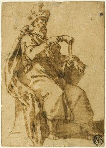 Samuel auf dem Thron von Cesare Nebbia