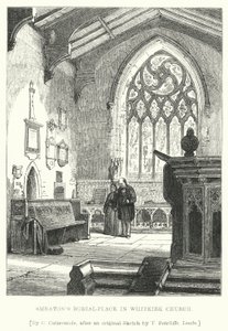 Smeatons Grabstätte in der Whitkirk-Kirche (Gravur) von Charles (after) Cattermole